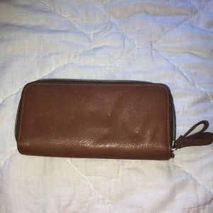 Brown leather wallet from Wilson’s Leather